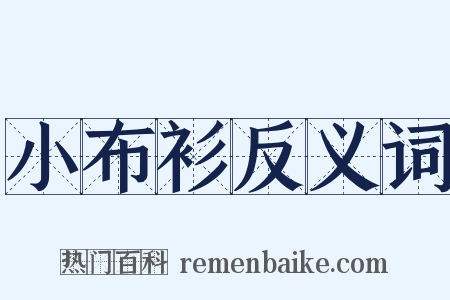 小布衫反义词是什么意思的图片
